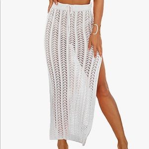 Womens crochet cover up skirt